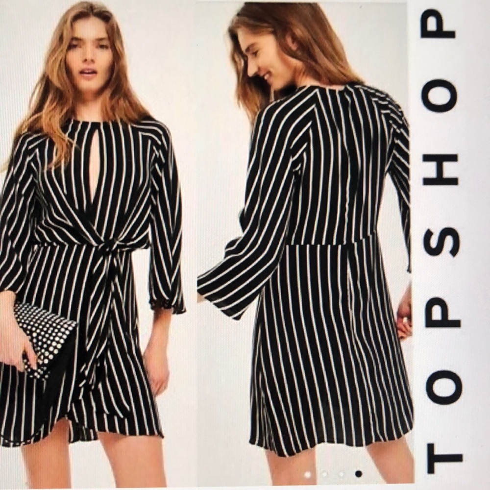 Brand new with tags Topshop front tie mini dress